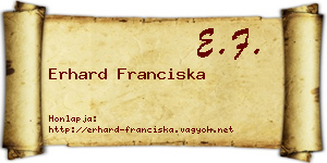 Erhard Franciska névjegykártya
